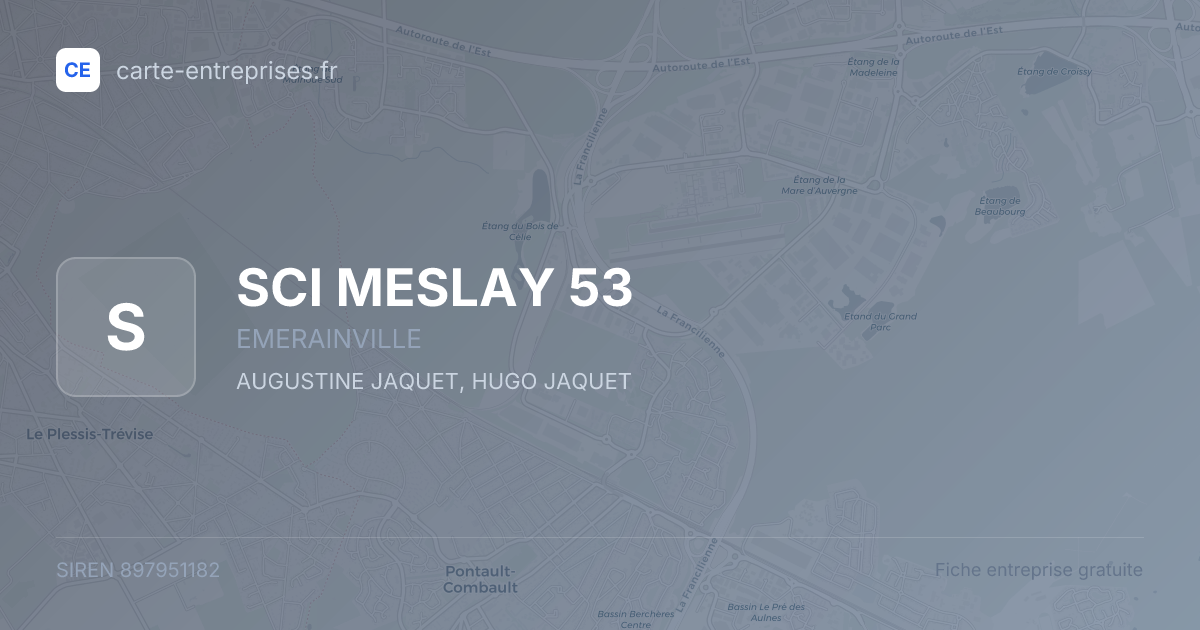 SCI MESLAY 53 — 897951182 — fiche entreprise