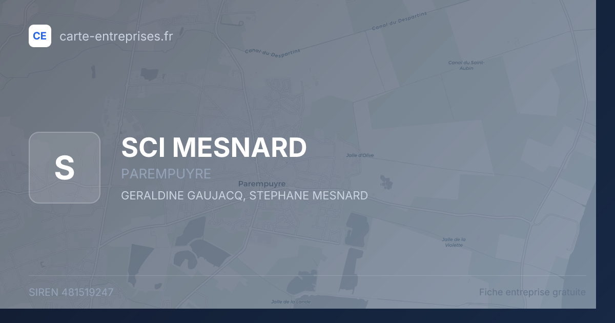 SCI MESNARD — 481519247 — fiche entreprise