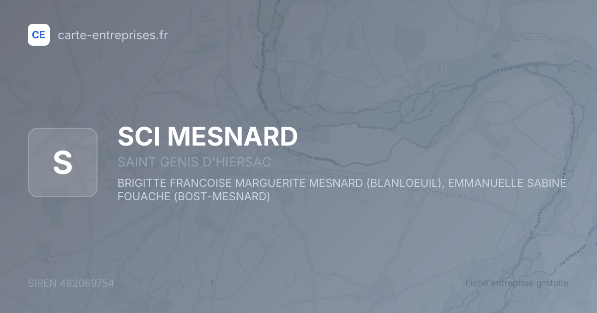 SCI MESNARD — 482069754 — fiche entreprise