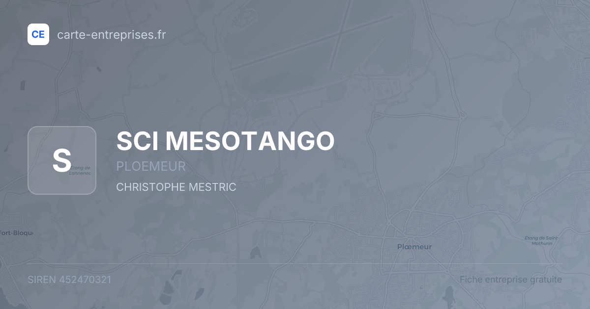 SCI MESOTANGO — 452470321 — fiche entreprise