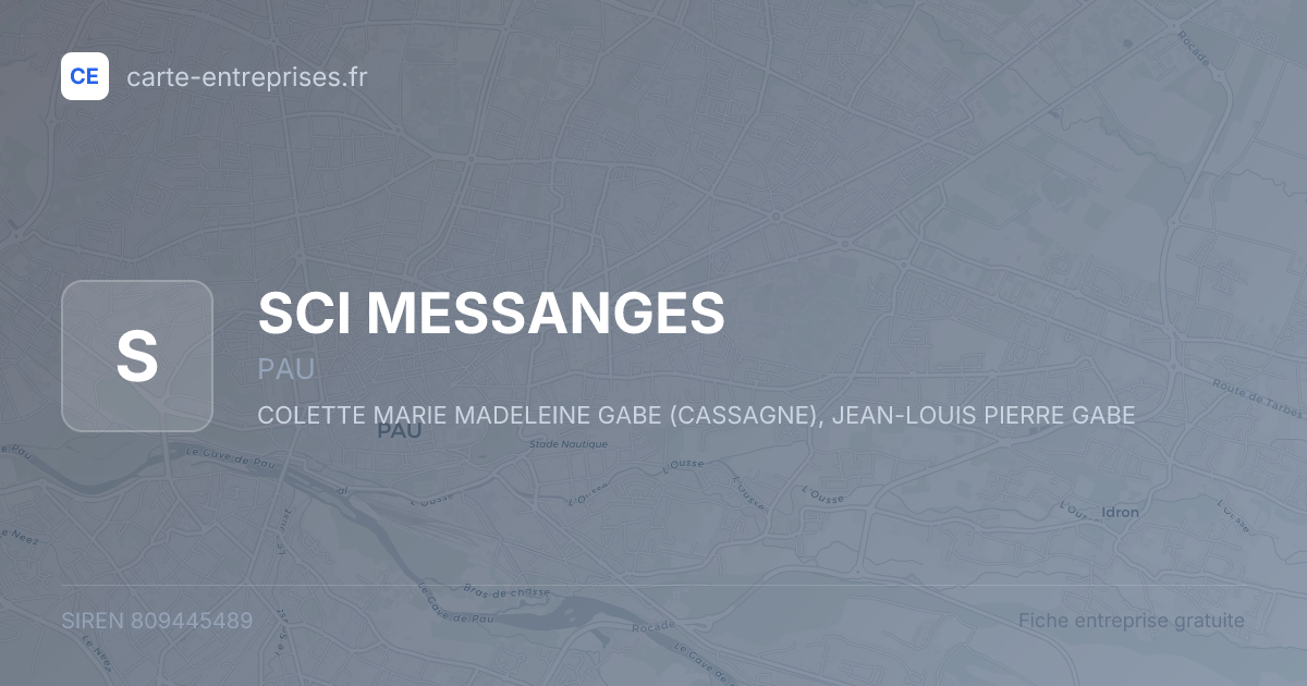 SCI MESSANGES — 809445489 — fiche entreprise