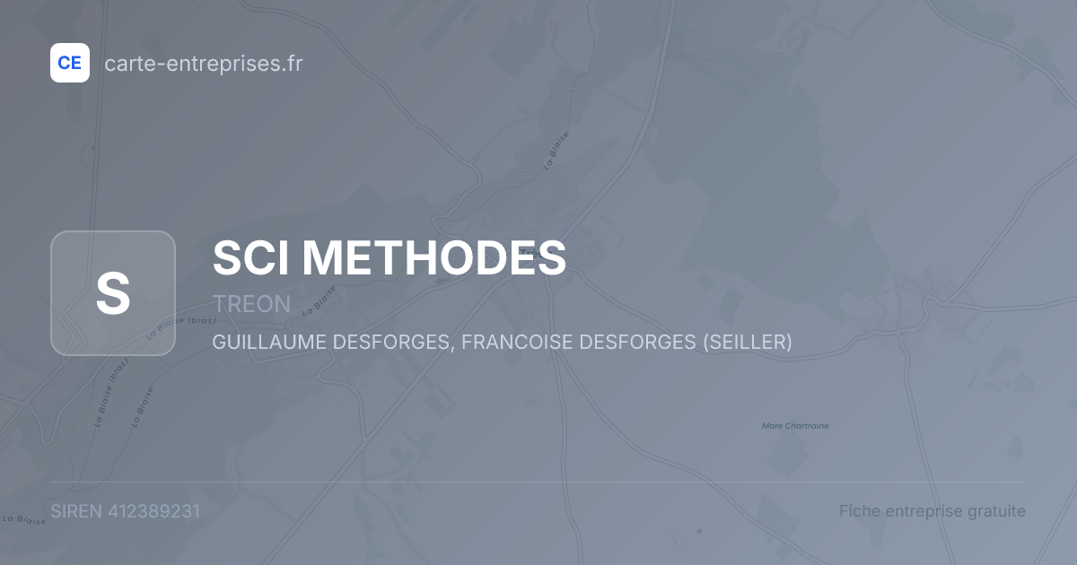 SCI METHODES — 412389231 — fiche entreprise