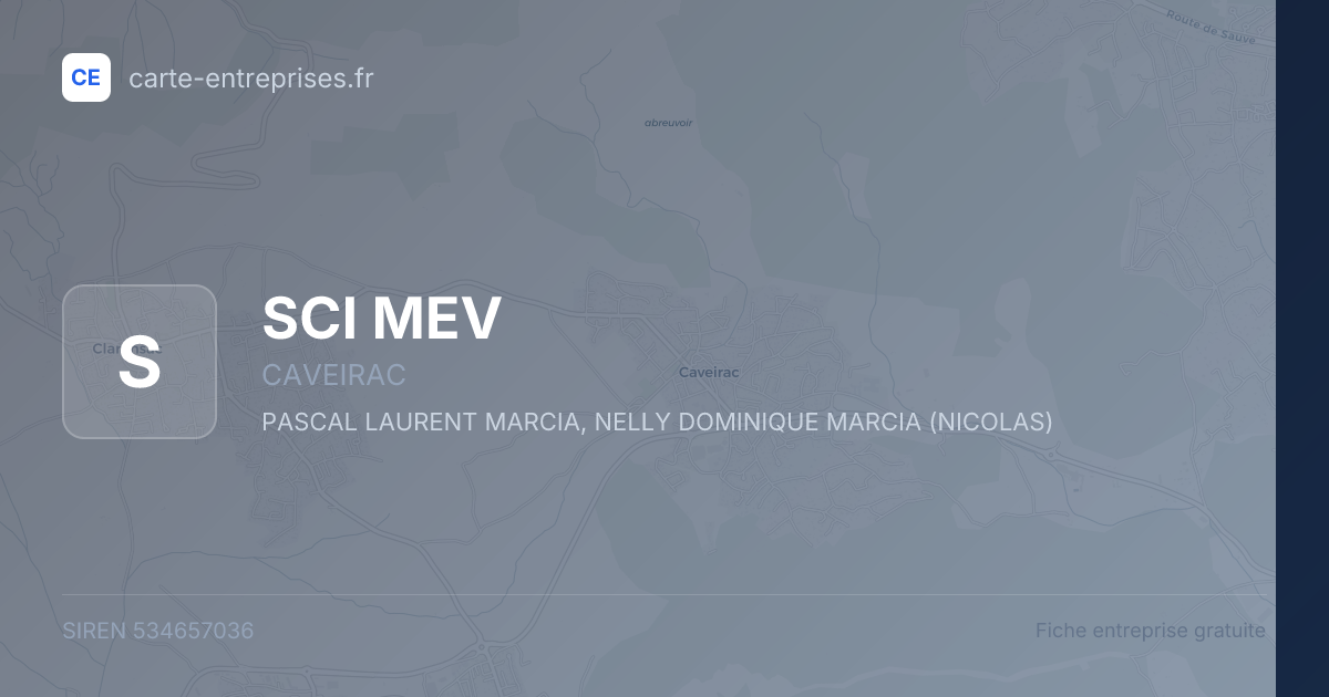 SCI MEV — 534657036 — fiche entreprise