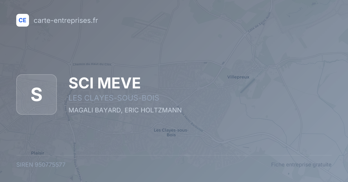 SCI MEVE — 950775577 — fiche entreprise