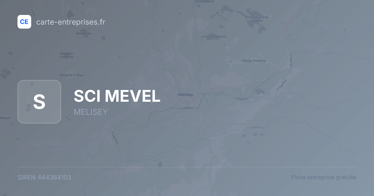 SCI MEVEL — 444364103 — fiche entreprise