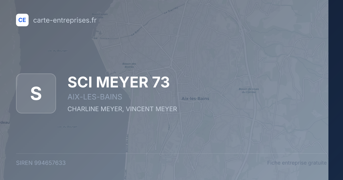 SCI MEYER 73 — 994657633 — fiche entreprise