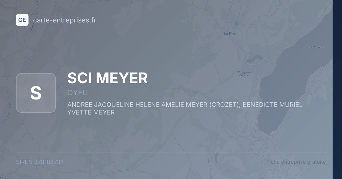 SCI MEYER — 378188734 — fiche entreprise