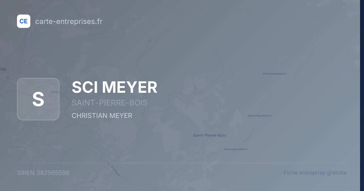 SCI MEYER — 382565596 — fiche entreprise