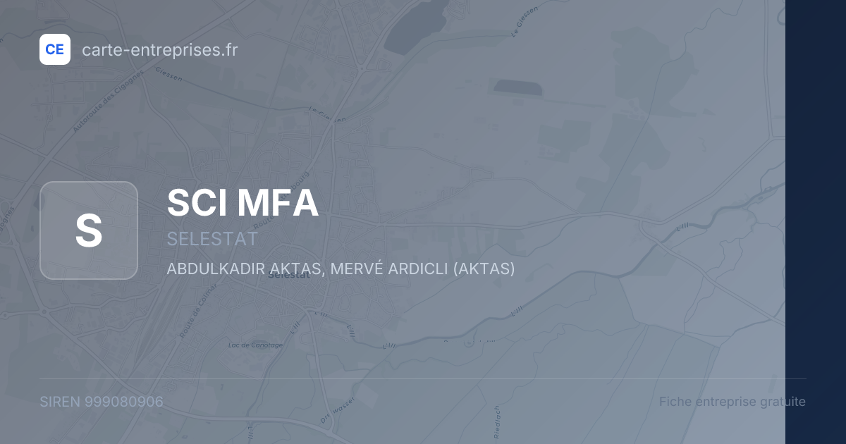 SCI MFA — 999080906 — fiche entreprise