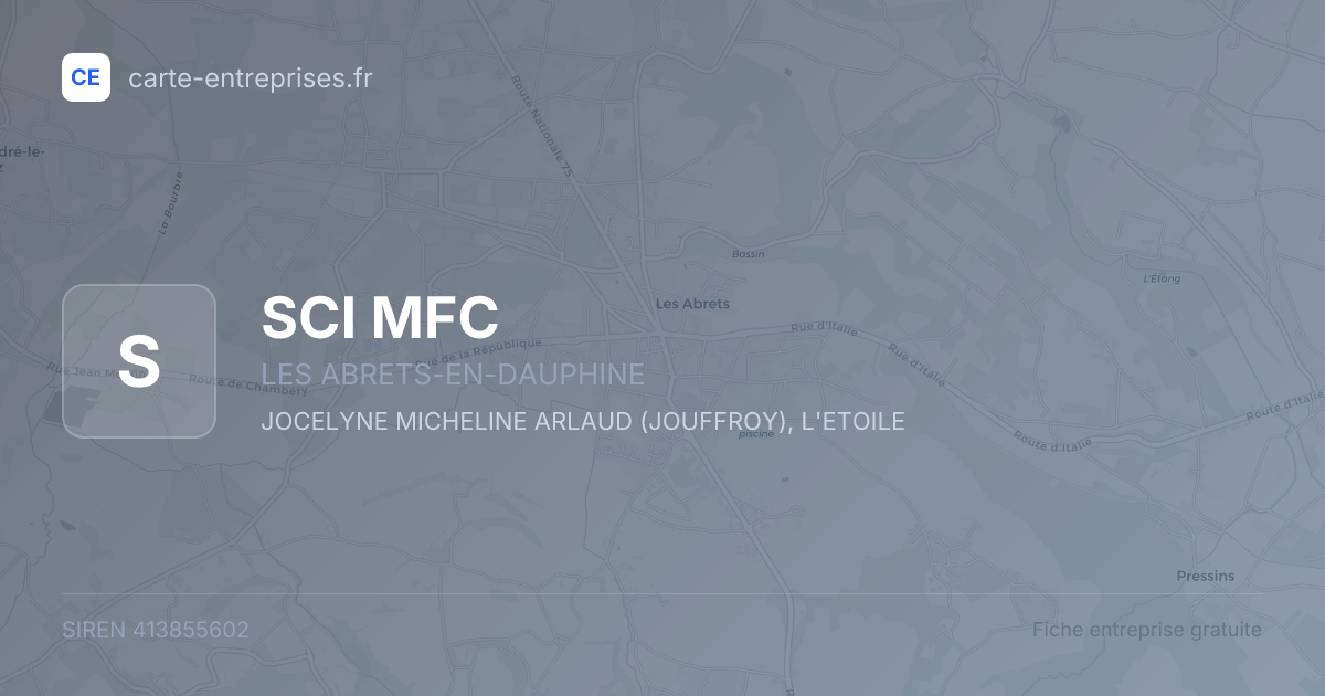 SCI MFC — 413855602 — fiche entreprise