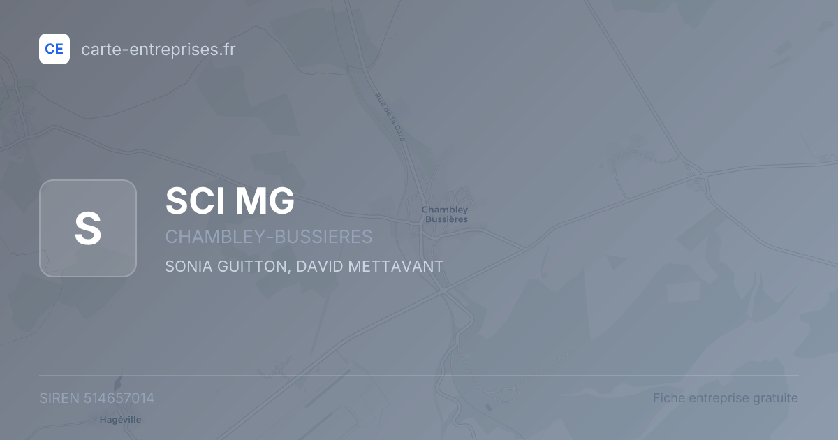 SCI MG — 514657014 — fiche entreprise