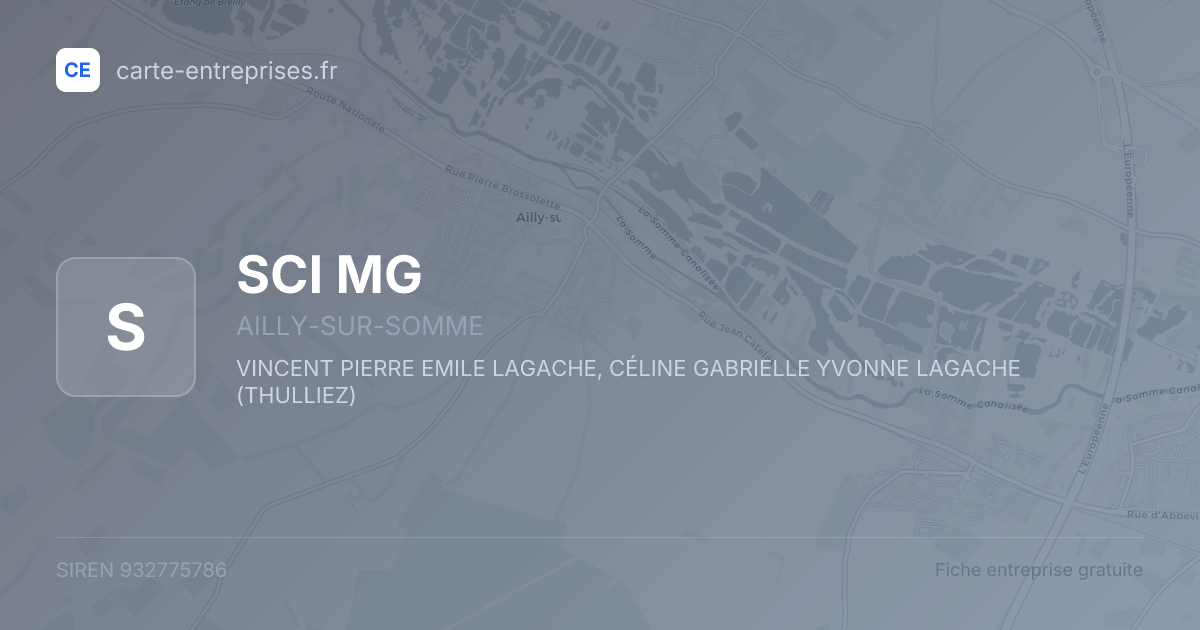 SCI MG — 932775786 — fiche entreprise