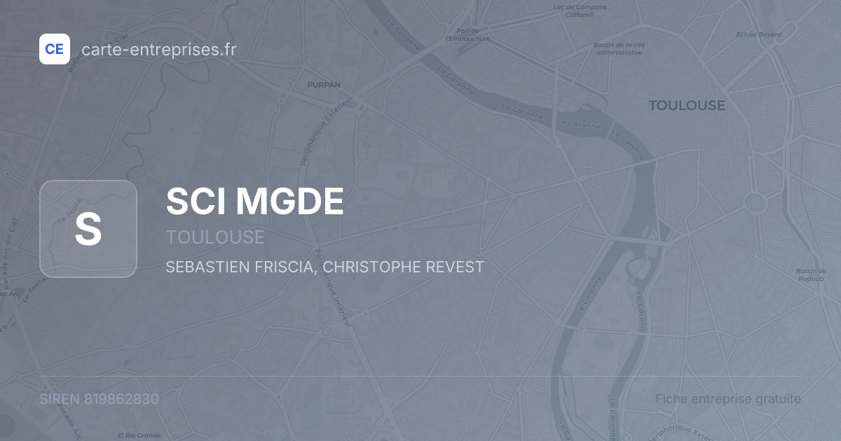 SCI MGDE — 819862830 — fiche entreprise