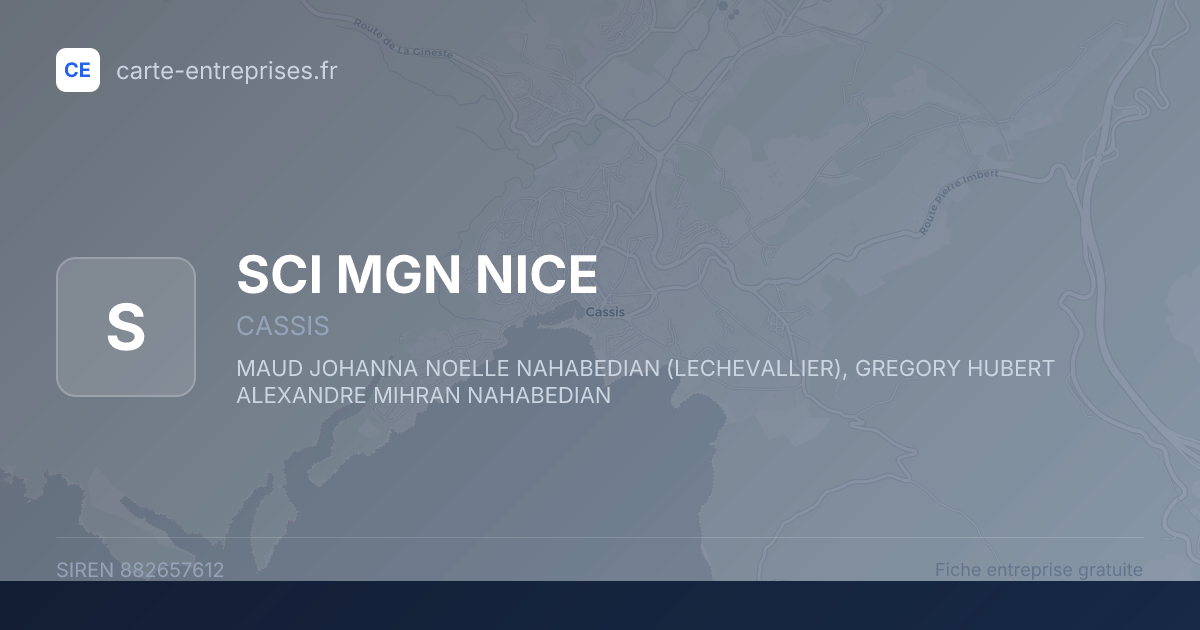 SCI MGN NICE — 882657612 — fiche entreprise