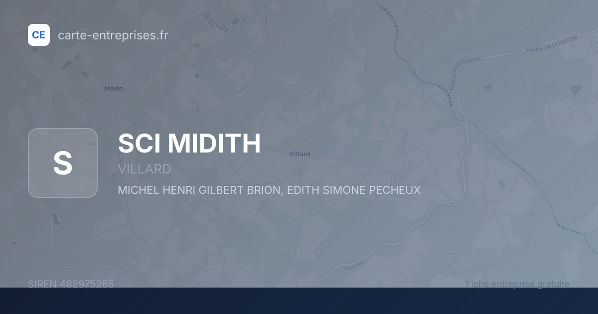 SCI MIDITH — 482975265 — fiche entreprise