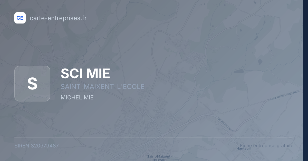 SCI MIE — 320979487 — fiche entreprise