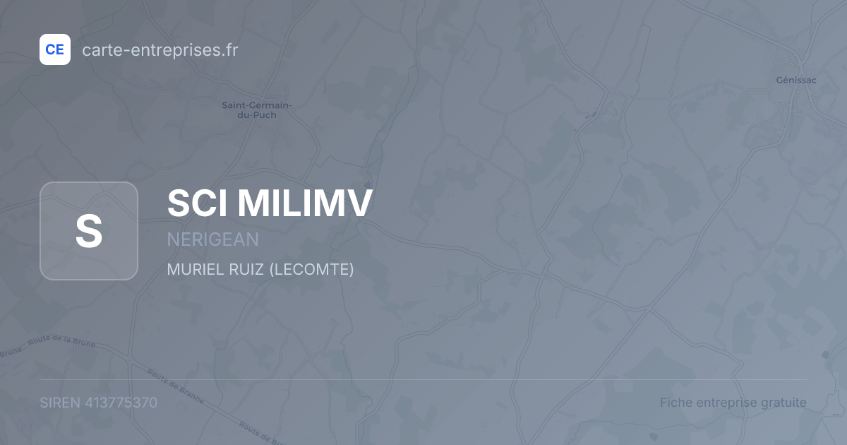 SCI MILIMV — 413775370 — fiche entreprise