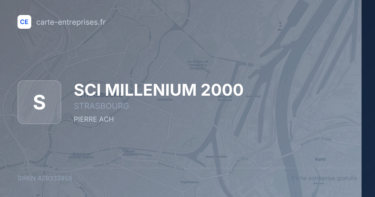 SCI MILLENIUM 2000 — 429333958 — fiche entreprise