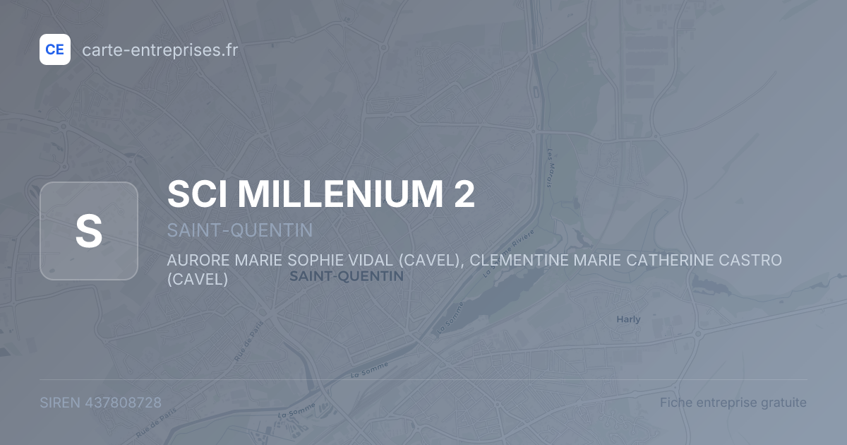 SCI MILLENIUM 2 — 437808728 — fiche entreprise