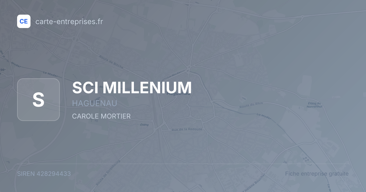 SCI MILLENIUM — 428294433 — fiche entreprise