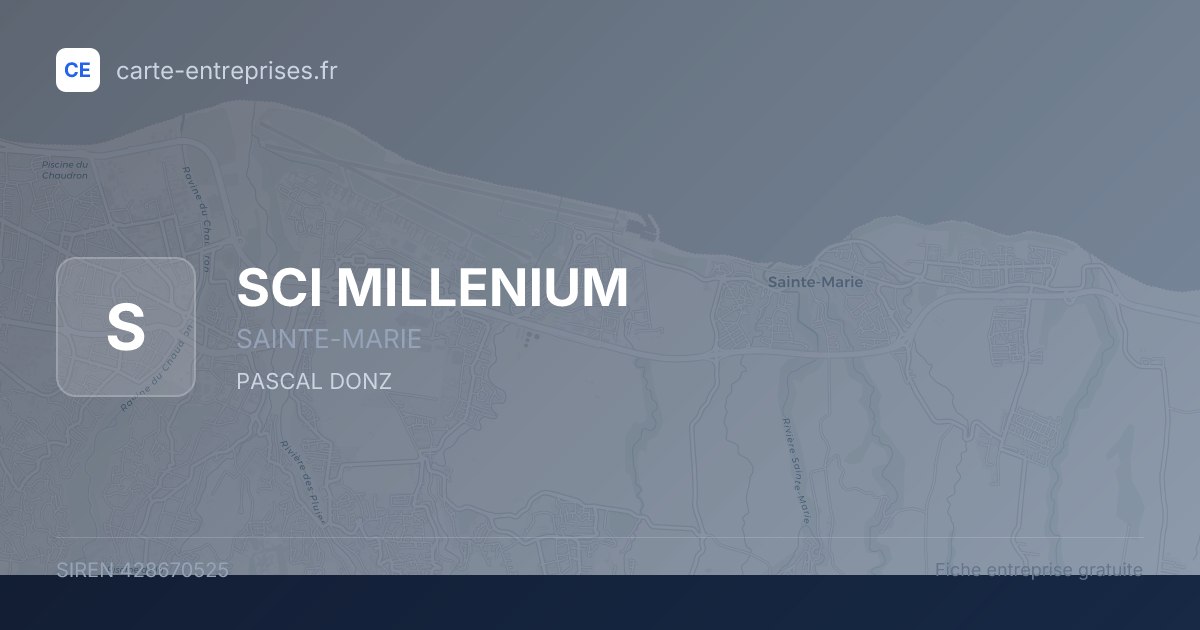 SCI MILLENIUM — 428670525 — fiche entreprise
