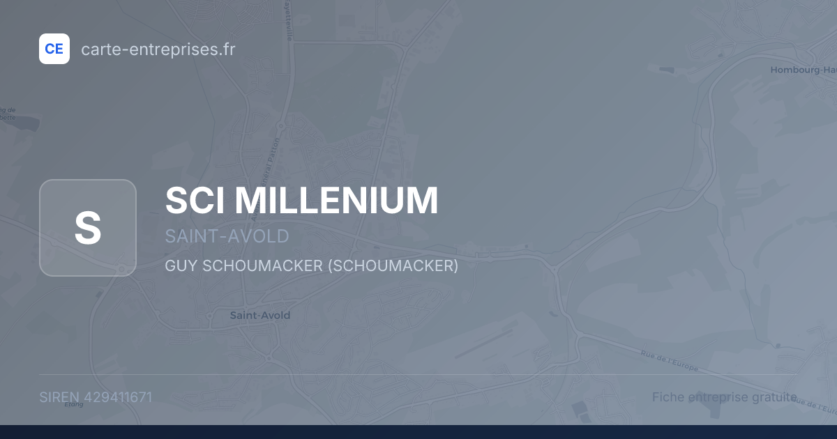 SCI MILLENIUM — 429411671 — fiche entreprise