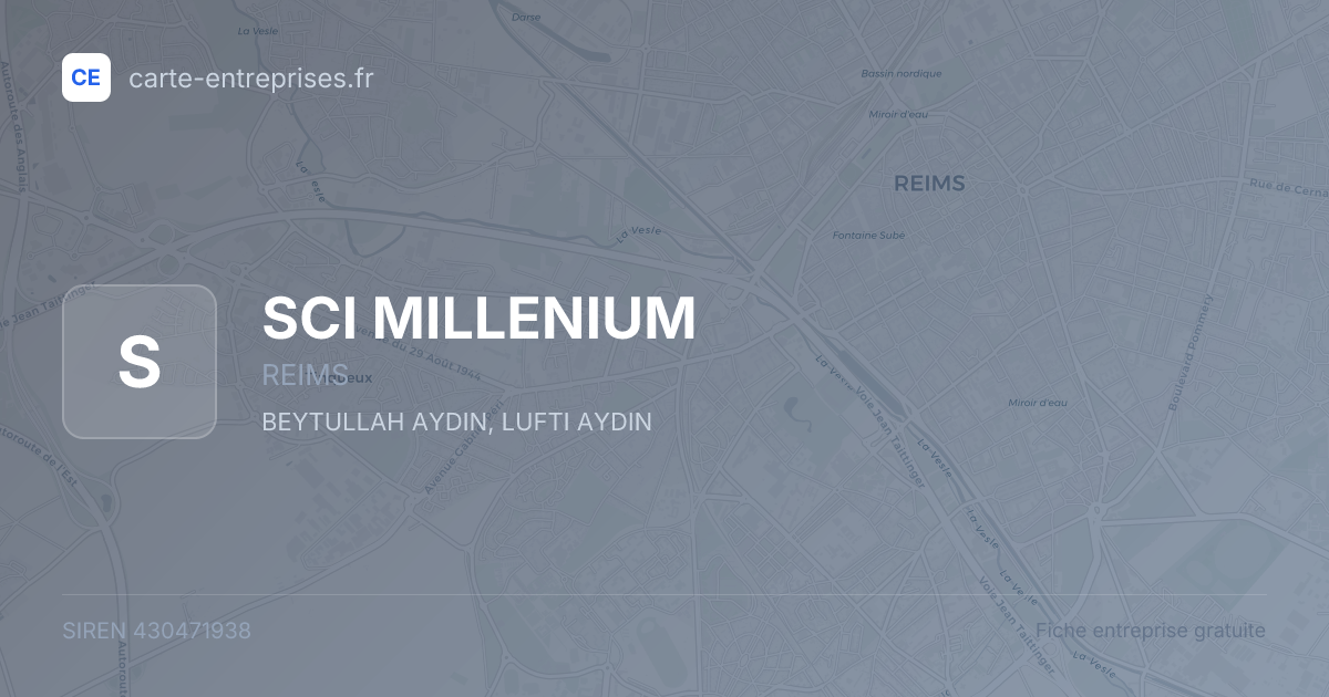 SCI MILLENIUM — 430471938 — fiche entreprise