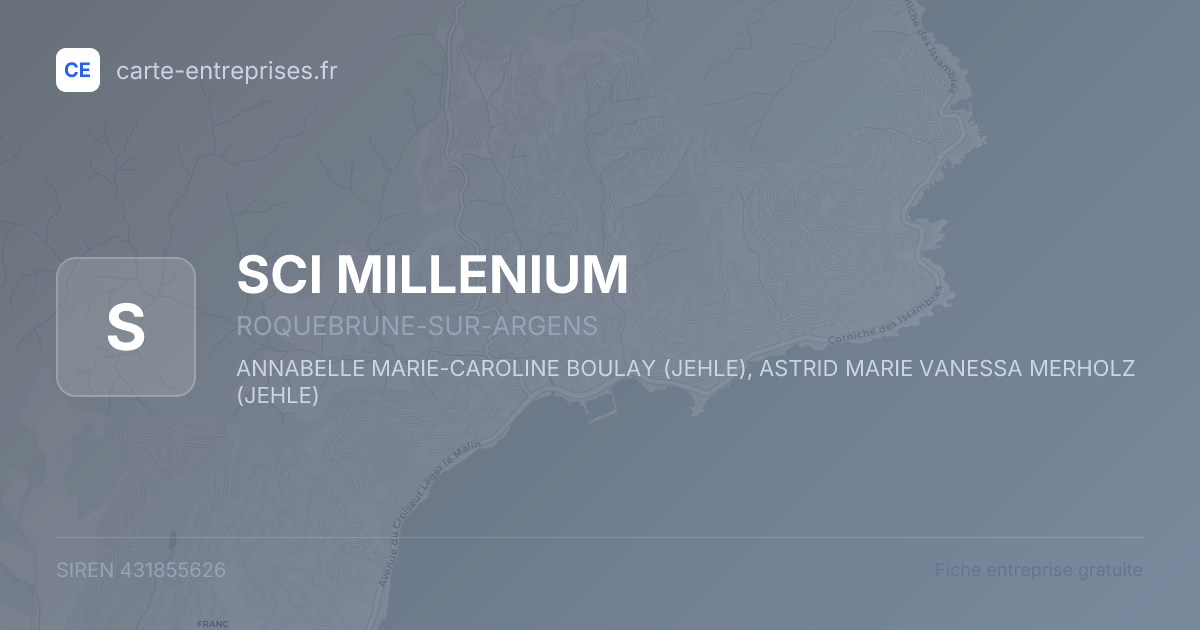 SCI MILLENIUM — 431855626 — fiche entreprise