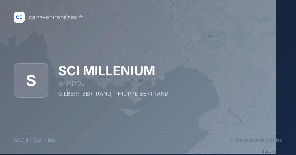 SCI MILLENIUM — 432614188 — fiche entreprise
