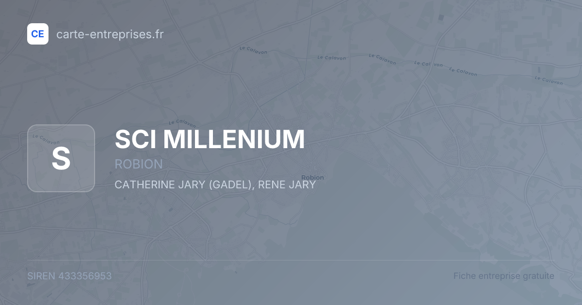 SCI MILLENIUM — 433356953 — fiche entreprise