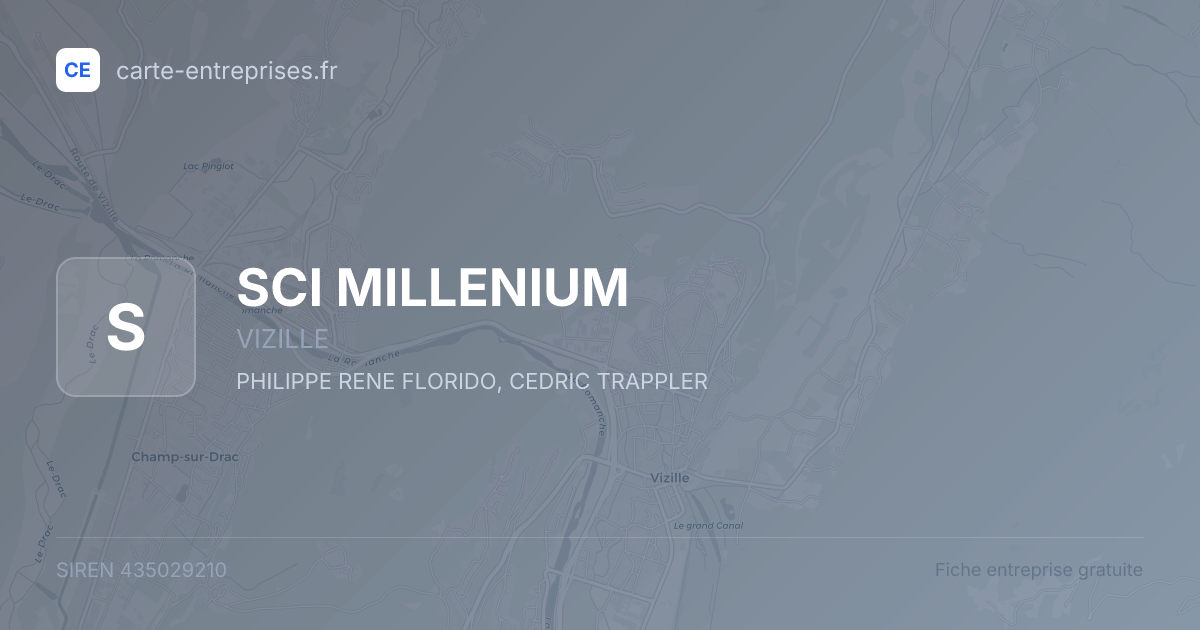 SCI MILLENIUM — 435029210 — fiche entreprise