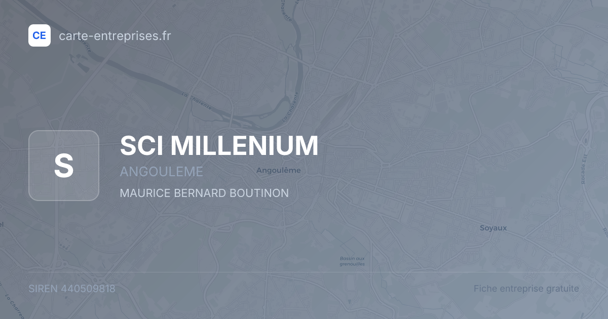 SCI MILLENIUM — 440509818 — fiche entreprise