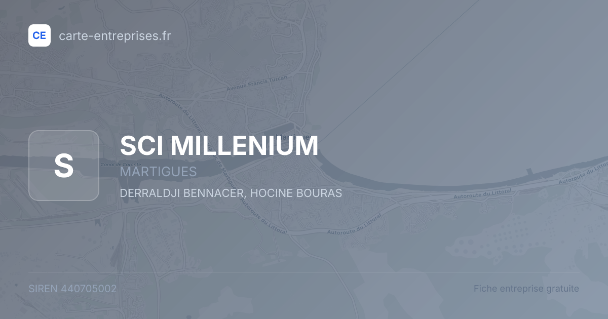 SCI MILLENIUM — 440705002 — fiche entreprise