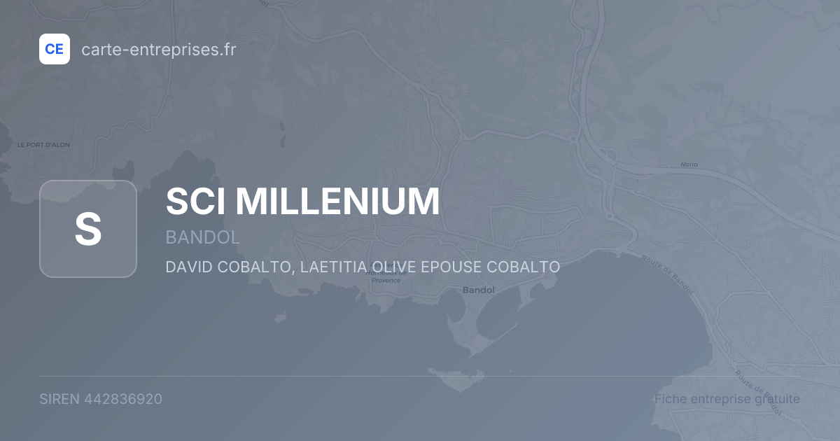 SCI MILLENIUM — 442836920 — fiche entreprise