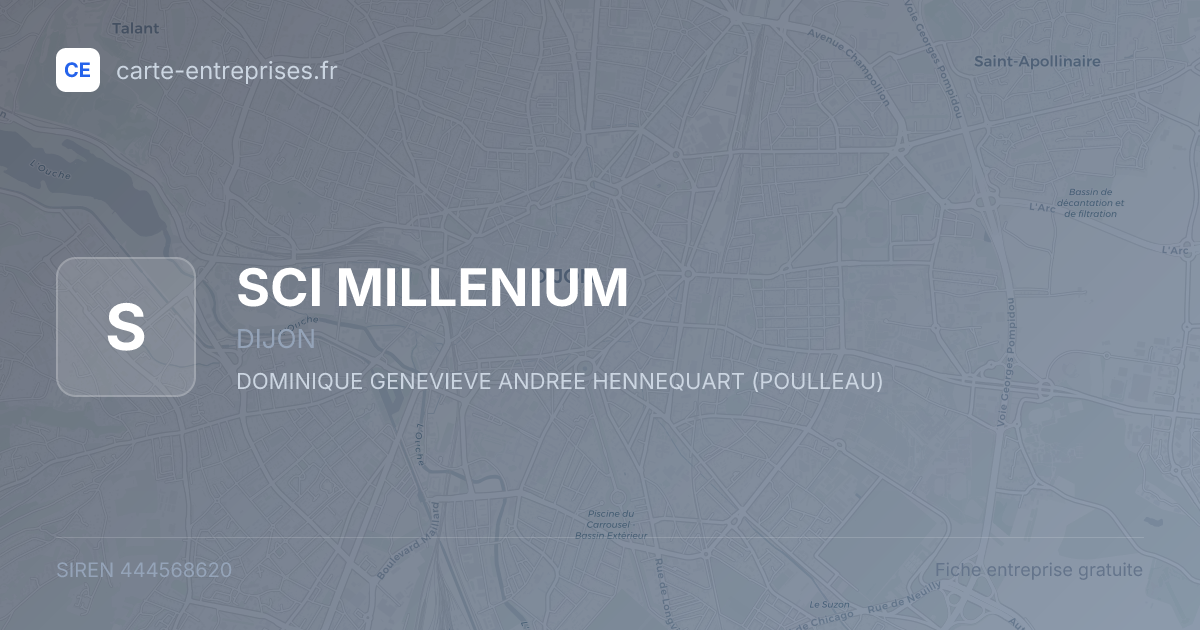SCI MILLENIUM — 444568620 — fiche entreprise