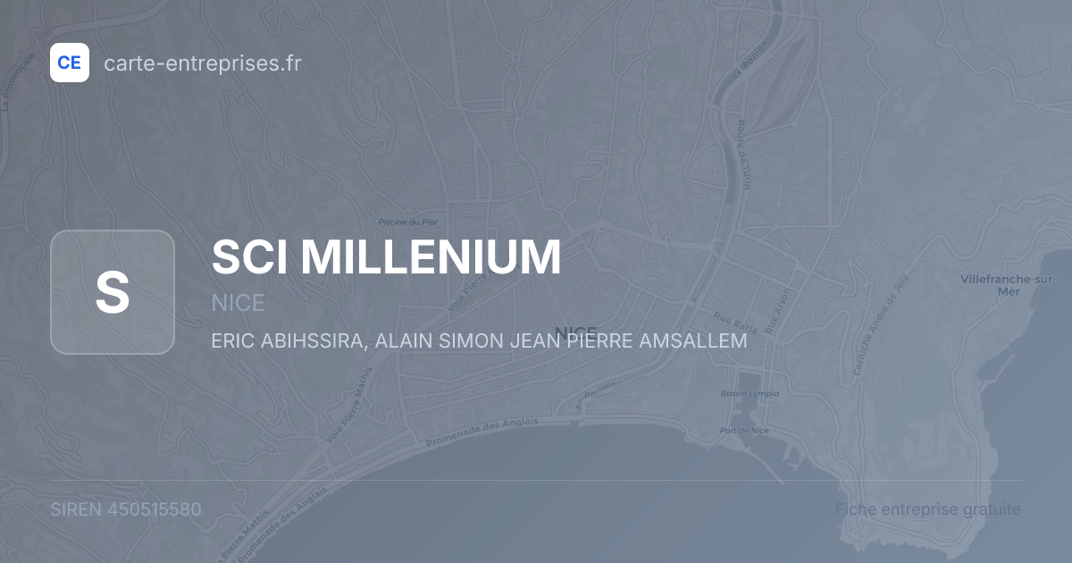 SCI MILLENIUM — 450515580 — fiche entreprise