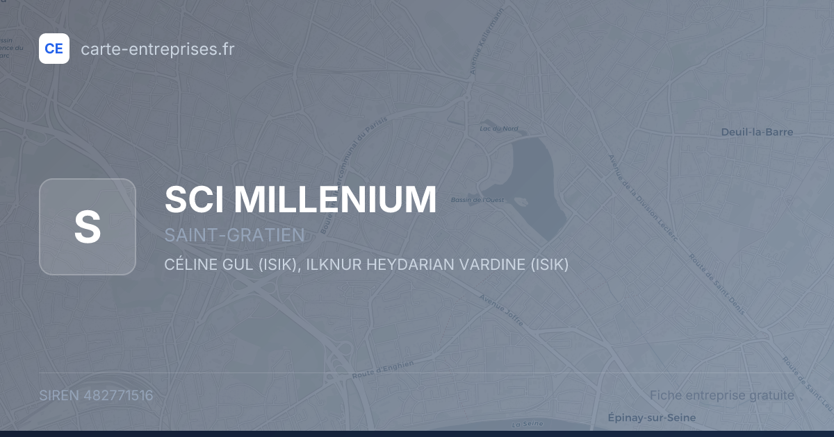 SCI MILLENIUM — 482771516 — fiche entreprise