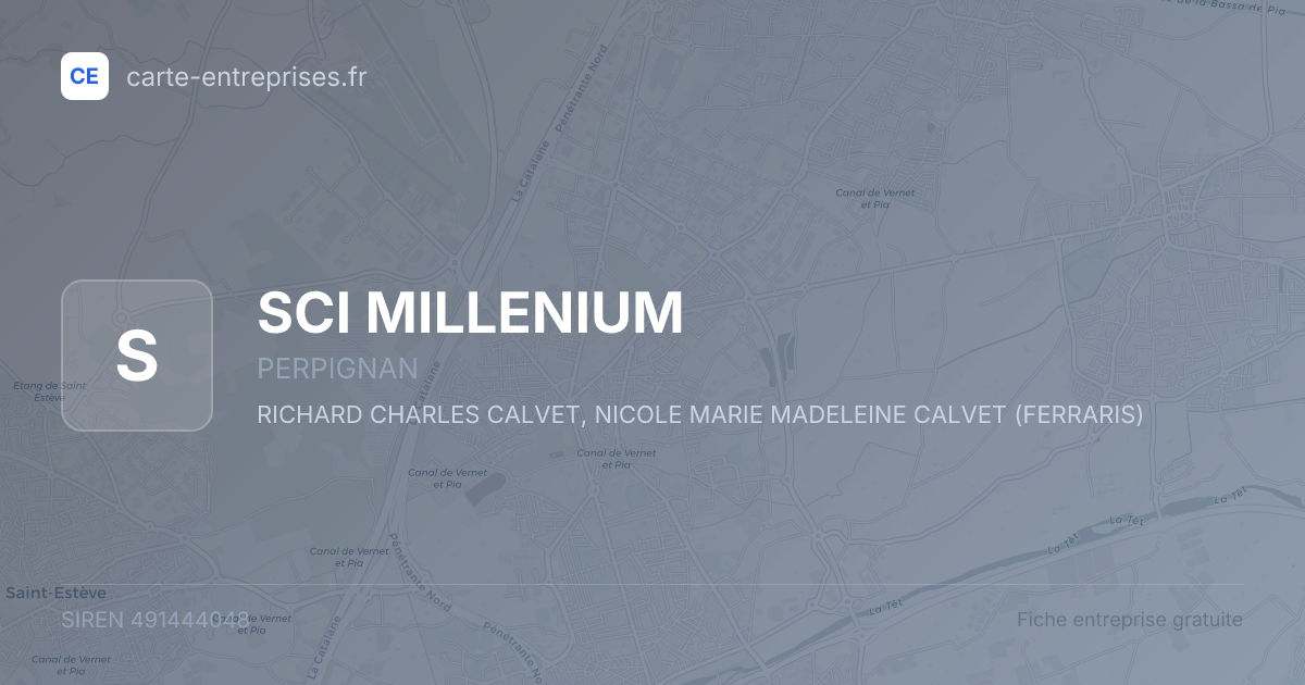 SCI MILLENIUM — 491444048 — fiche entreprise