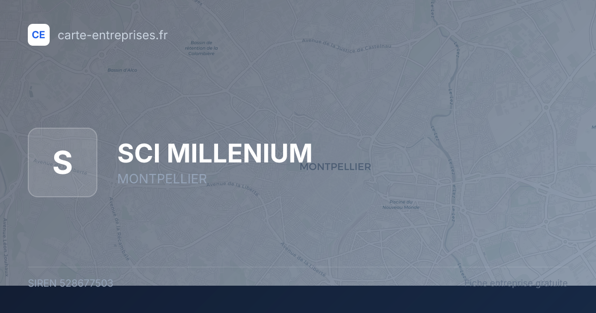 SCI MILLENIUM — 528677503 — fiche entreprise