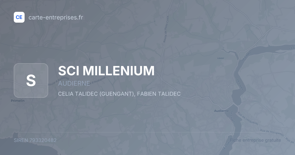 SCI MILLENIUM — 793320482 — fiche entreprise