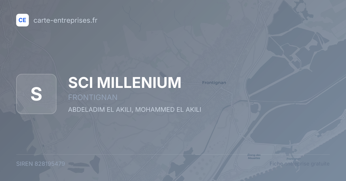 SCI MILLENIUM — 828195479 — fiche entreprise
