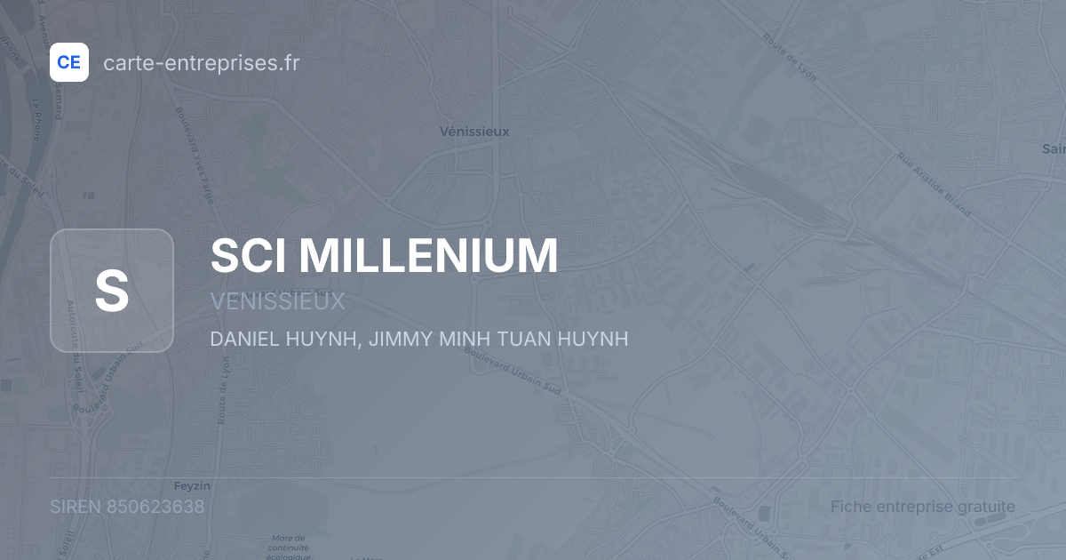SCI MILLENIUM — 850623638 — fiche entreprise