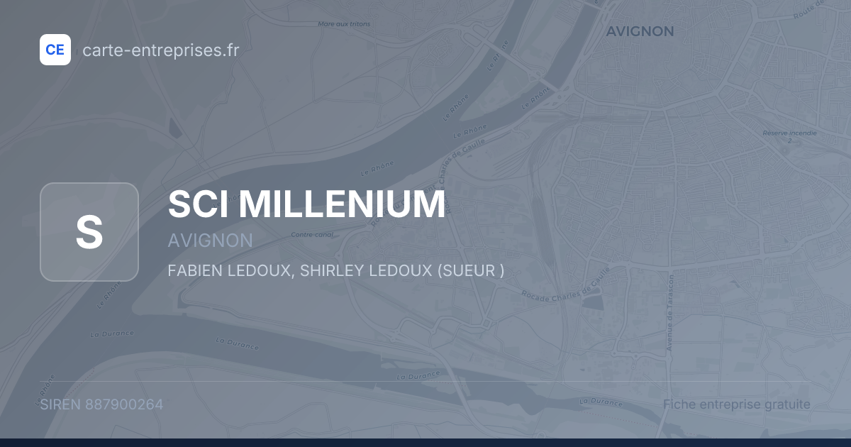 SCI MILLENIUM — 887900264 — fiche entreprise