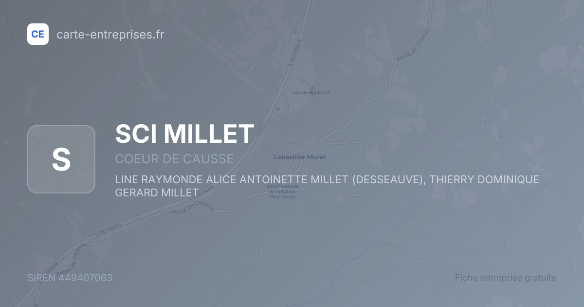 SCI MILLET — 449407063 — fiche entreprise