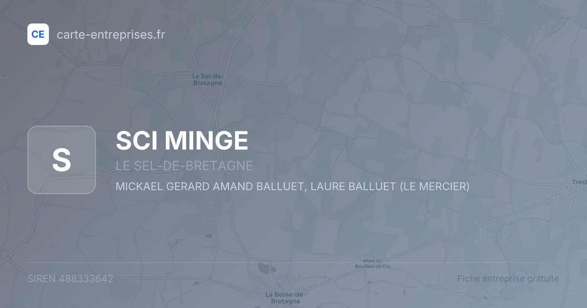 SCI MINGE — 488333642 — fiche entreprise