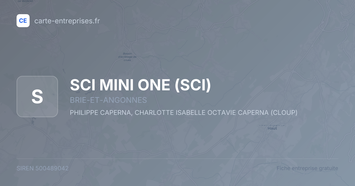 SCI MINI ONE (SCI) — 500489042 — fiche entreprise