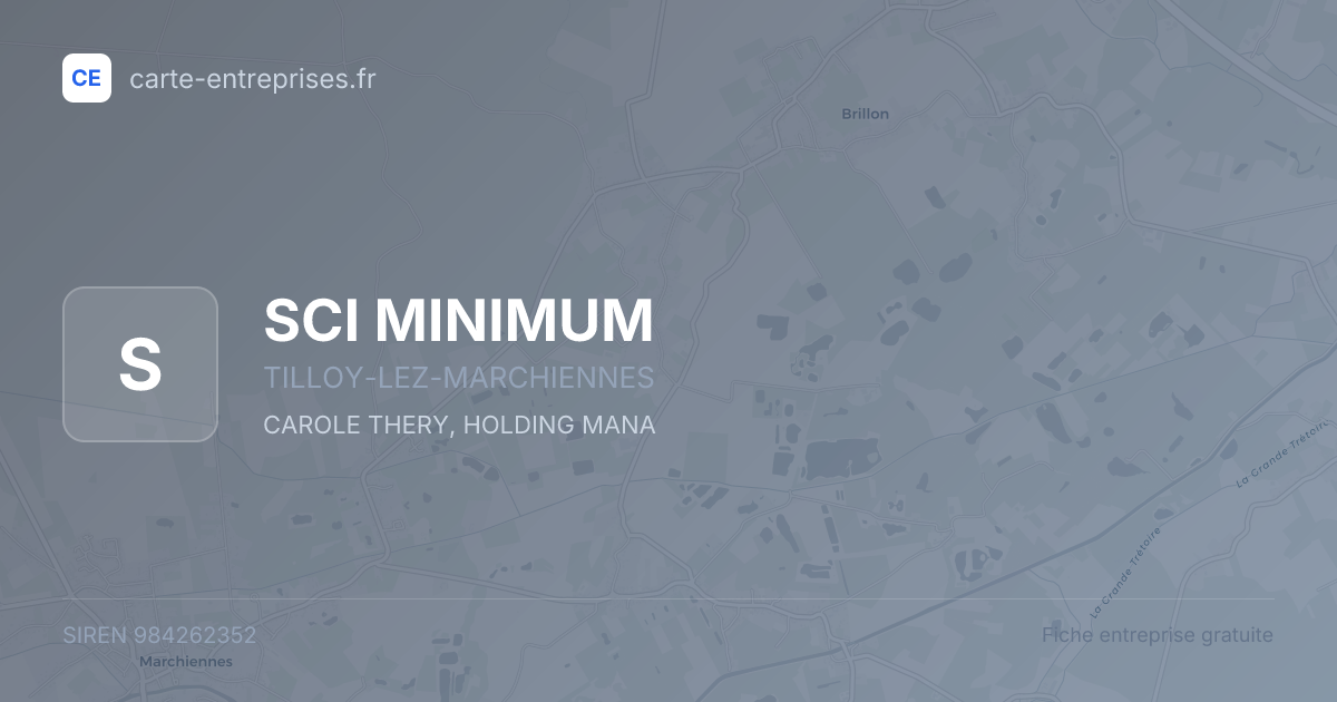 SCI MINIMUM — 984262352 — fiche entreprise