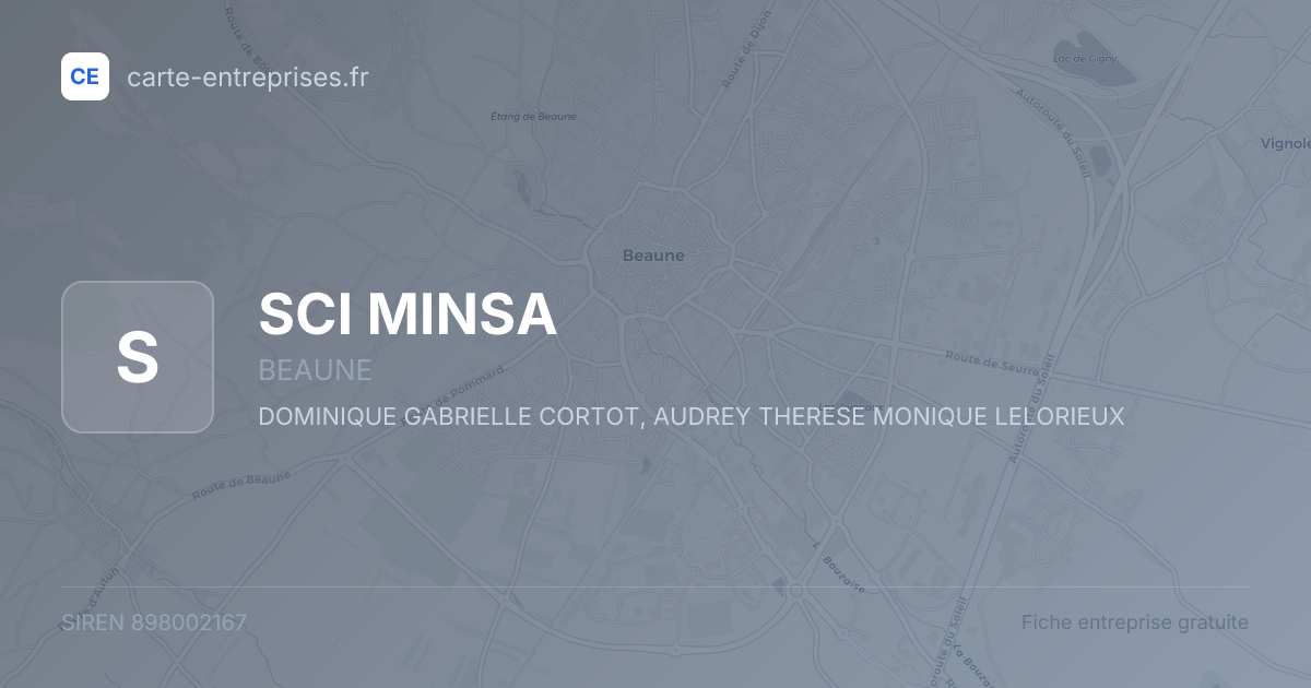 SCI MINSA — 898002167 — fiche entreprise