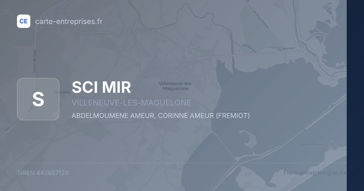 SCI MIR — 442657128 — fiche entreprise