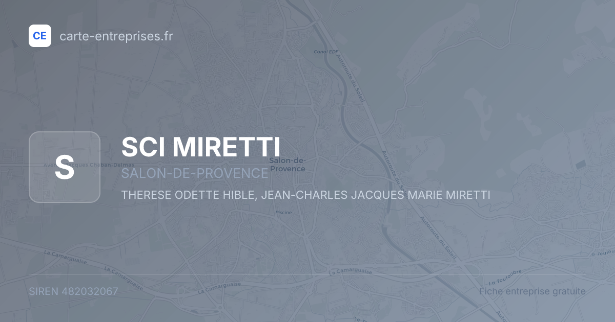 SCI MIRETTI — 482032067 — fiche entreprise